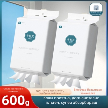 Стенно окачваща се кърпа за лице, вискозни влакна, 600 г, огромен размер, удебелена