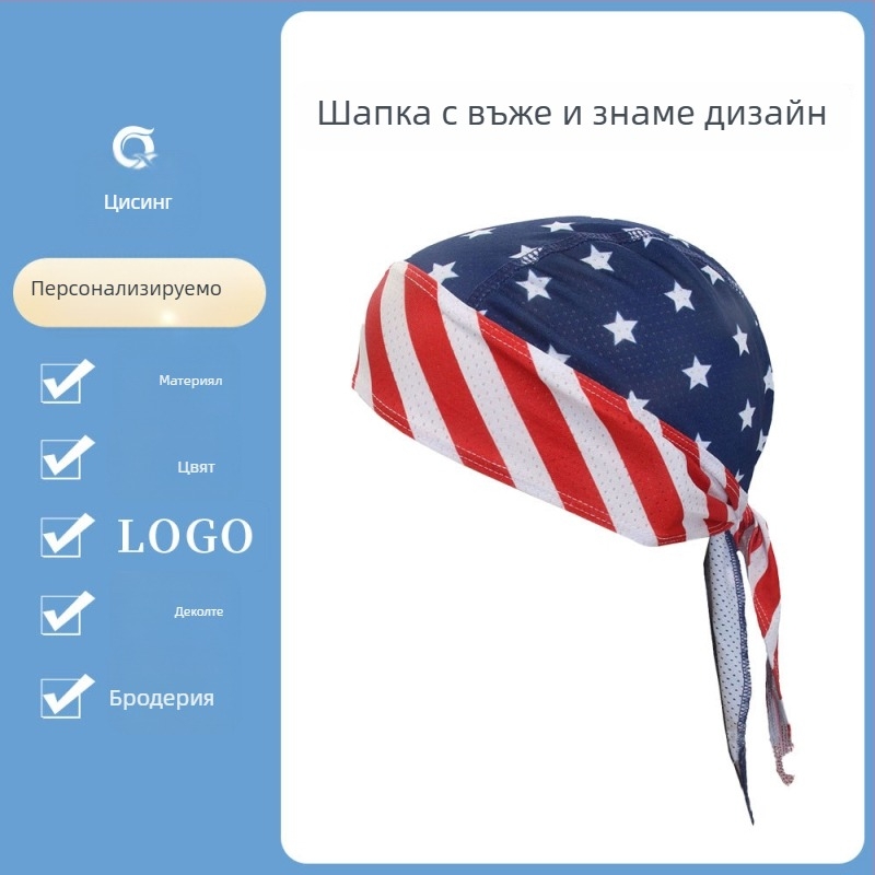 Външно спортно шалче за глава със слънцезащита, бързосъхнещо, попиване на пот и дишащо, пиратски стил шапка за тичане и каране на велосипед
