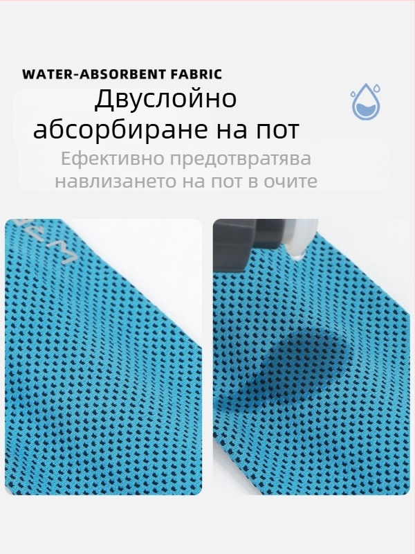 WRELS лятна охлаждаща лента за глава, унисекс, абсорбира пот, полиестер, каре модел, прост стил