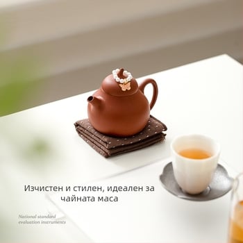 Японски стил абсорбираща кърпа за чай от памук и лен, прост чайен мат, бродирана кърпа за чайник, аксесоари за чайна сервировка, минималистична покривка за маса за чай