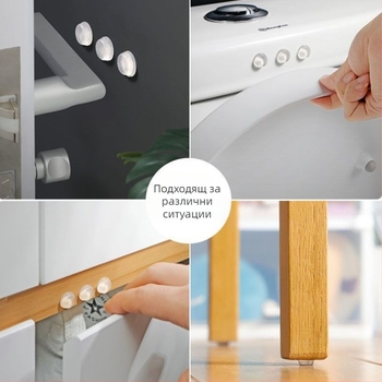 Пад за шкаф против удар с гумени частици, самозалепващ, тих буфер, антихлъзг, 3M лепило