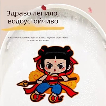 Стикер за тоалетна — самозалепващ фелтов декоративен аксесоар за освежаване на въздуха, модерен минималистичен стил, подходящ за баня