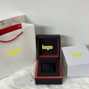 Персонализирана кутия за часовник за подарък, златно фолио, материали: хартия/дърво/гума/PU, за опаковане на подаръци и бижута, Марка: Daiska