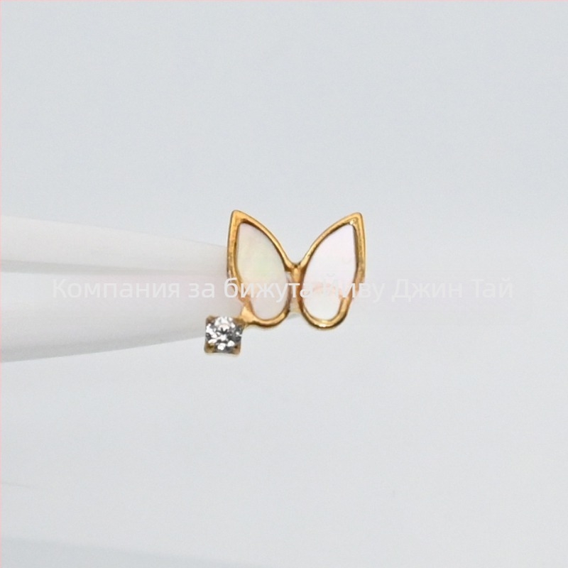 Обички, форма лък, имплант-титанов сплав ASTM F-136, диамантна обработка, Titanium Brocade, Princess серия