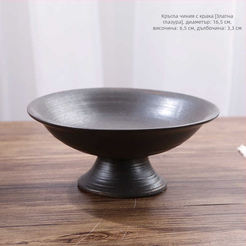 Mood Ceramics плодова чиния на висок крак – керамична, ретро луксозен стил, лансирана пролет 2022
