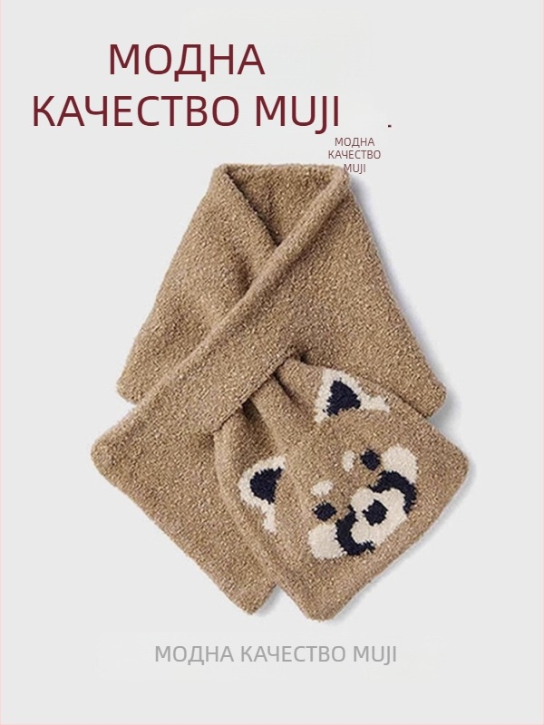 Шал от проста плетка, топъл и ветроустойчив, полу кадифено платно, за зима