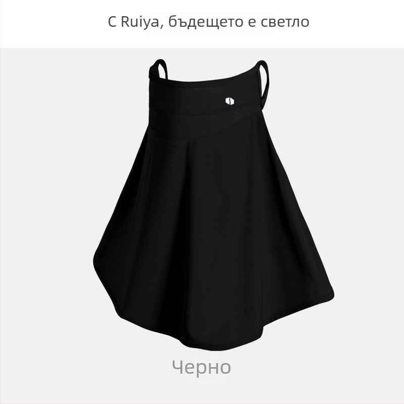 Мъжка маска за пълно лице с UV защита, дишащ Ice Silk плат, шал за врата от полиестер и спандекс