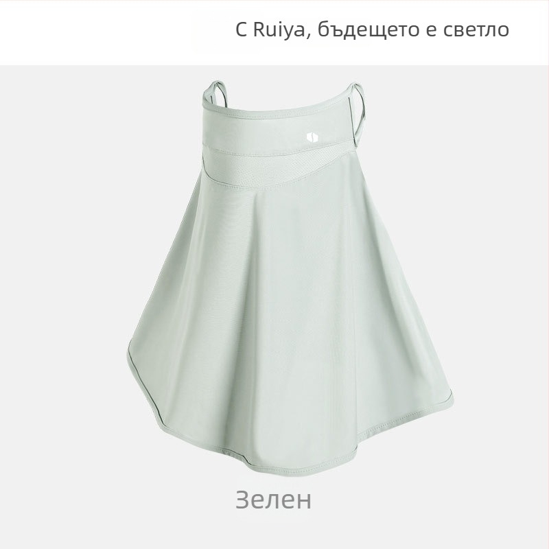 Мъжка маска за пълно лице с UV защита, дишащ Ice Silk плат, шал за врата от полиестер и спандекс