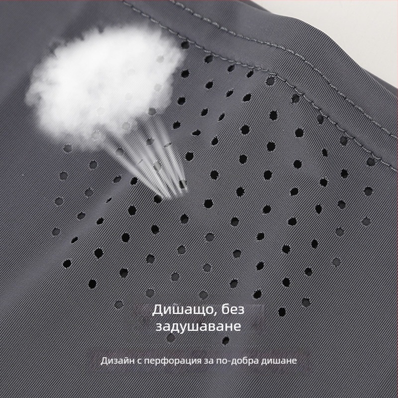 Ушно висяща UV маска от Ice Silk за открито колоездене – дишаща, бързосъхнеща, полиестер, полупокриващо лице