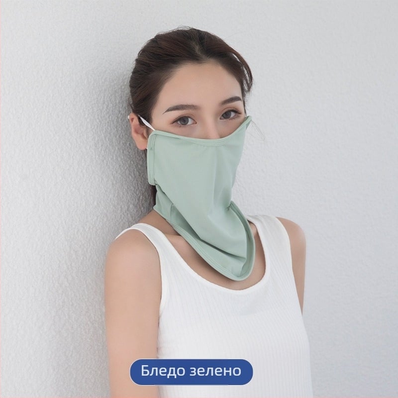 Маска за половин лице Ice Silk с UV защита за жени – бързосъхнеща, дишаща, ветроустойчива, против насекоми