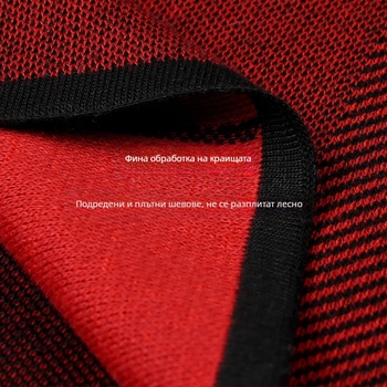 Плетен мъжки шал за зима – топъл, полиестерна материя, средна дължина, представен през есен 2024