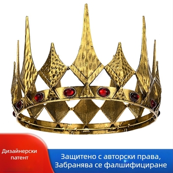 Унисекс корона за глава от сплав със кристална украса, чистота K9, стил корона