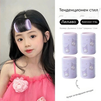 Детска тръбичка за къдрене на коса с карикатурни персонажи — пластмаса/смола, ръчна изработка, Yinmai