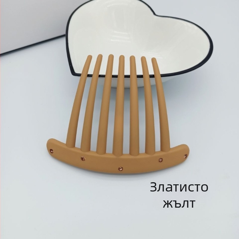 Гребен за коса с U-образен дизайн, PC материал, матово покритие, антихлъзгащ, корейски стил