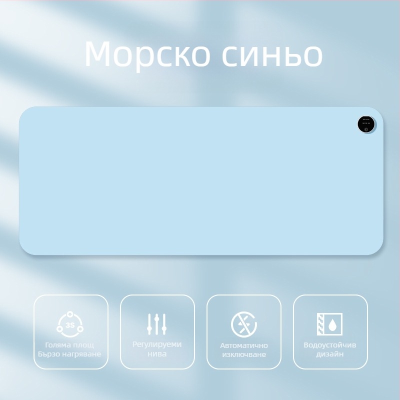 Голяма нагряваща подложка за мишка за бюро, карикатурен дизайн, регулирана температура, алуминиево разсейване на топлината, кожена повърхност, подходяща за офис и учене