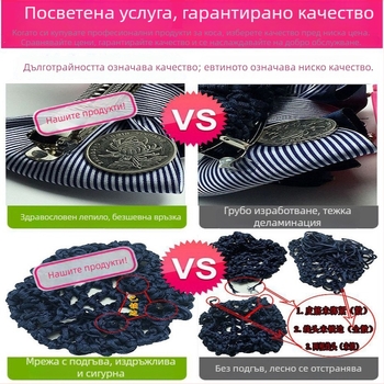 Мрежа за коса с цвете и панделка, ръчна изработка, японско-корейски стил, модел C07