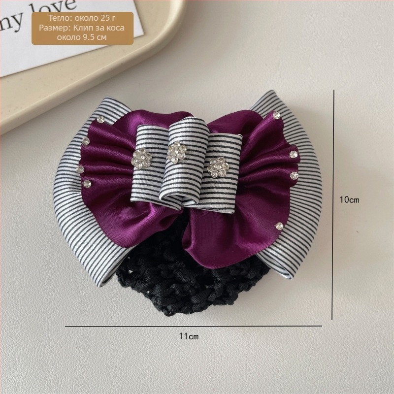 Аксесоар за коса със цвете от кристали и мрежа, метална лента, стил Fashion OL, FW8029, марка Sailing Shadow