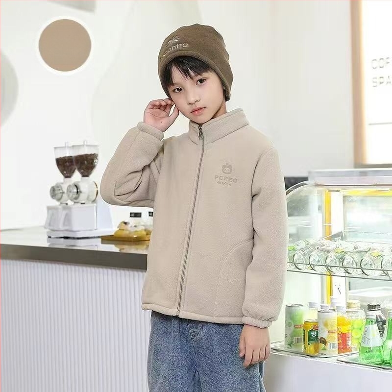 Унисексово детско външно яке с подплата от полар, дишащо, запазва топлината, издръжливо полиестерно