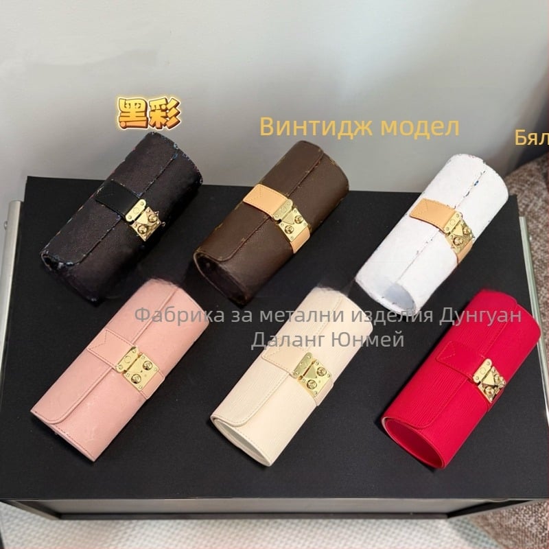 Цилиндрично оформена кутия за часовници и бижута от износоустойчива кожа, луксозен стил, голям капацитет; 100 броя; внос: Не; печат на лого: Не е възможен; персонализация: Не; пуск: Пролет 2025