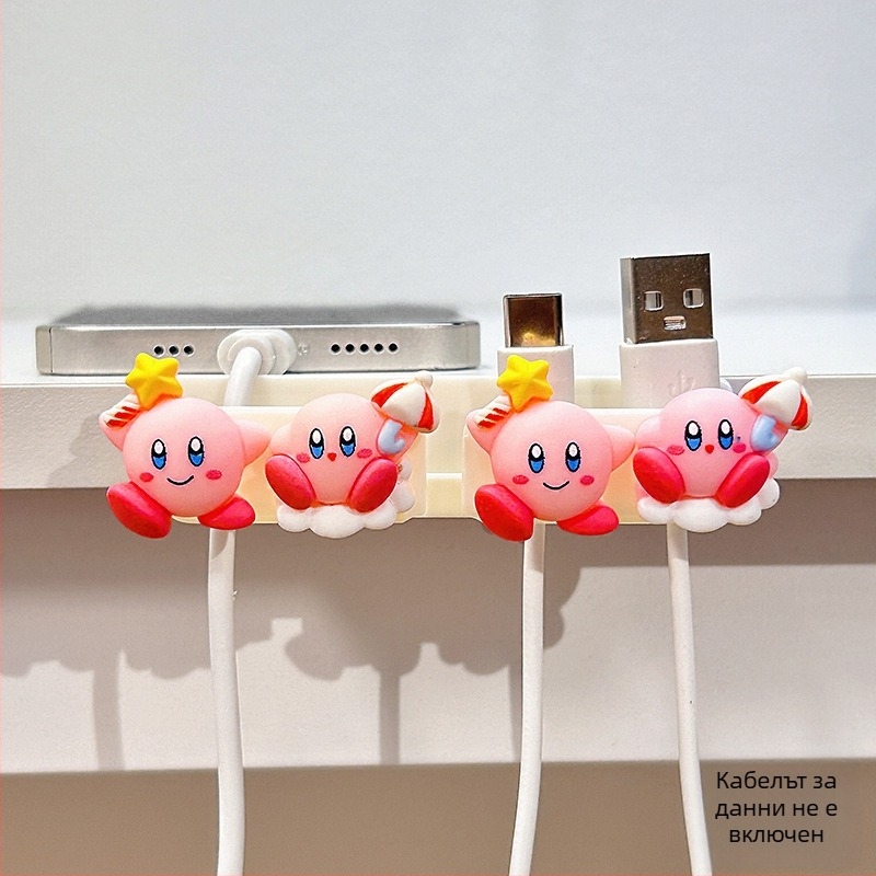 Органайзер за кабели за настолен и до леглото, съхранение на кабели за данни и зарядни кабели, ABS материал