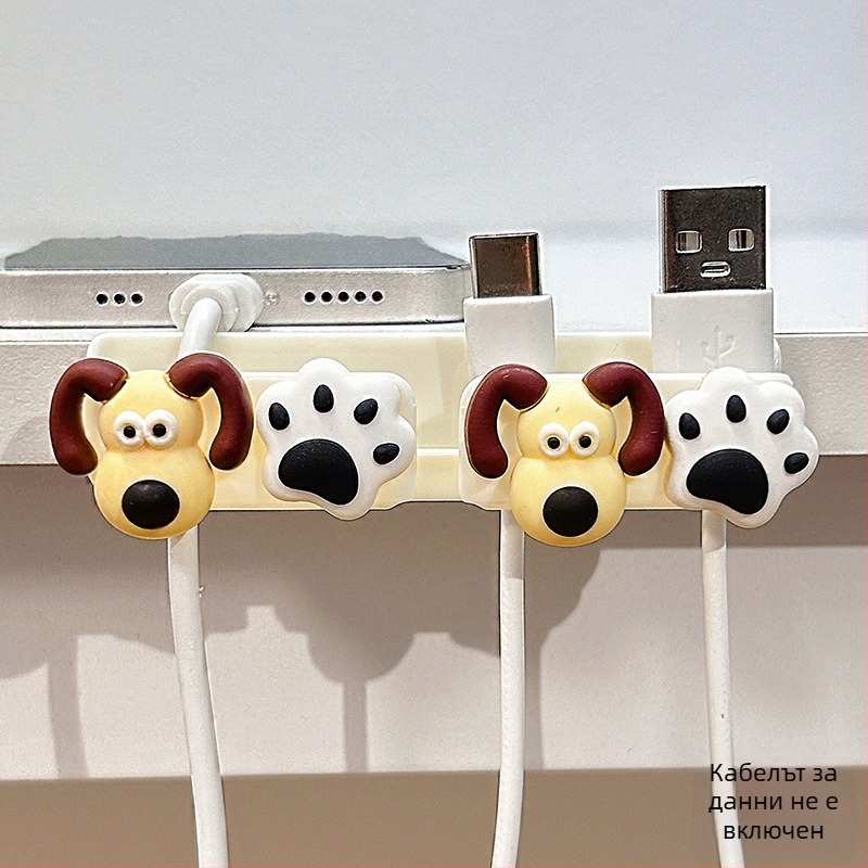 Органайзер за кабели за настолен и до леглото, съхранение на кабели за данни и зарядни кабели, ABS материал