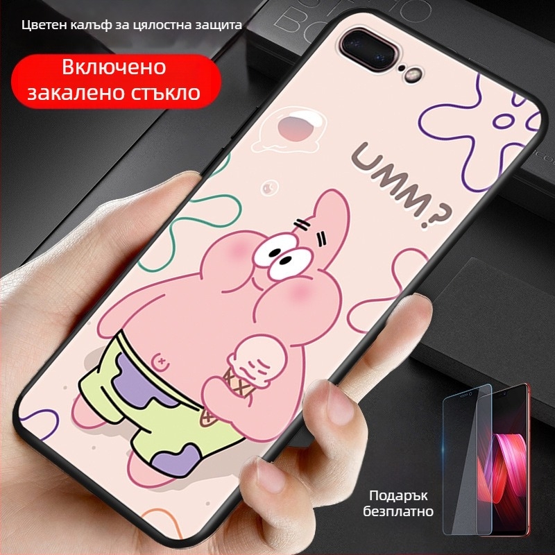 Силиконов калъф за Apple iPhone – пълна защита, Cartoon стил (Материал: силикон; Съвместим с Apple; Стил: All-inclusive, Cartoon)