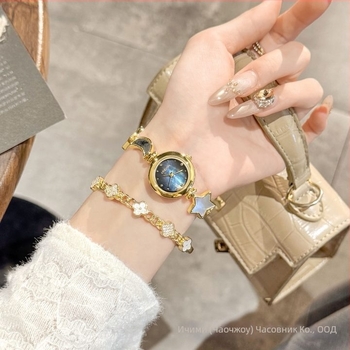 Mokago женски кварцов часовник 8163, перлен циферблат, корпус от сплав, водоустойчив до 30 м, спирална корона