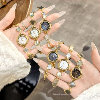 Mokago женски кварцов часовник 8163, перлен циферблат, корпус от сплав, водоустойчив до 30 м, спирална корона