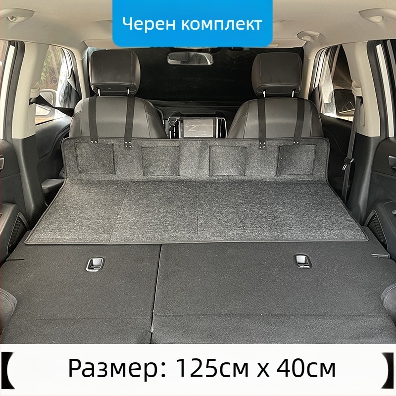 SUV пътническо спално легло за заден багажник — автоматично надуване, флокирана тъкан, модел 1537-3