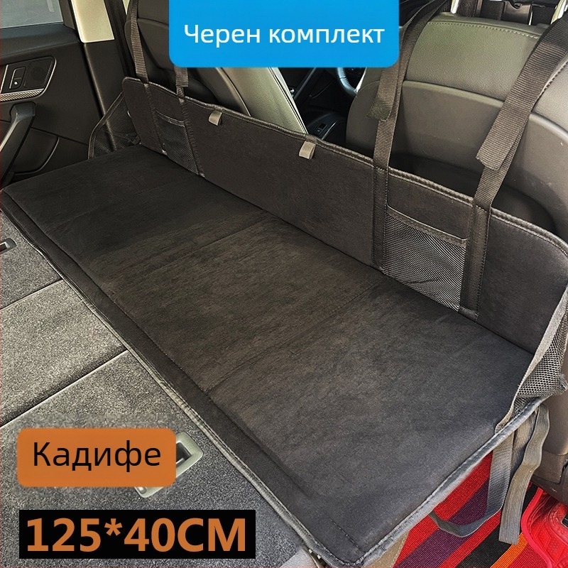 SUV пътническо спално легло за заден багажник — автоматично надуване, флокирана тъкан, модел 1537-3