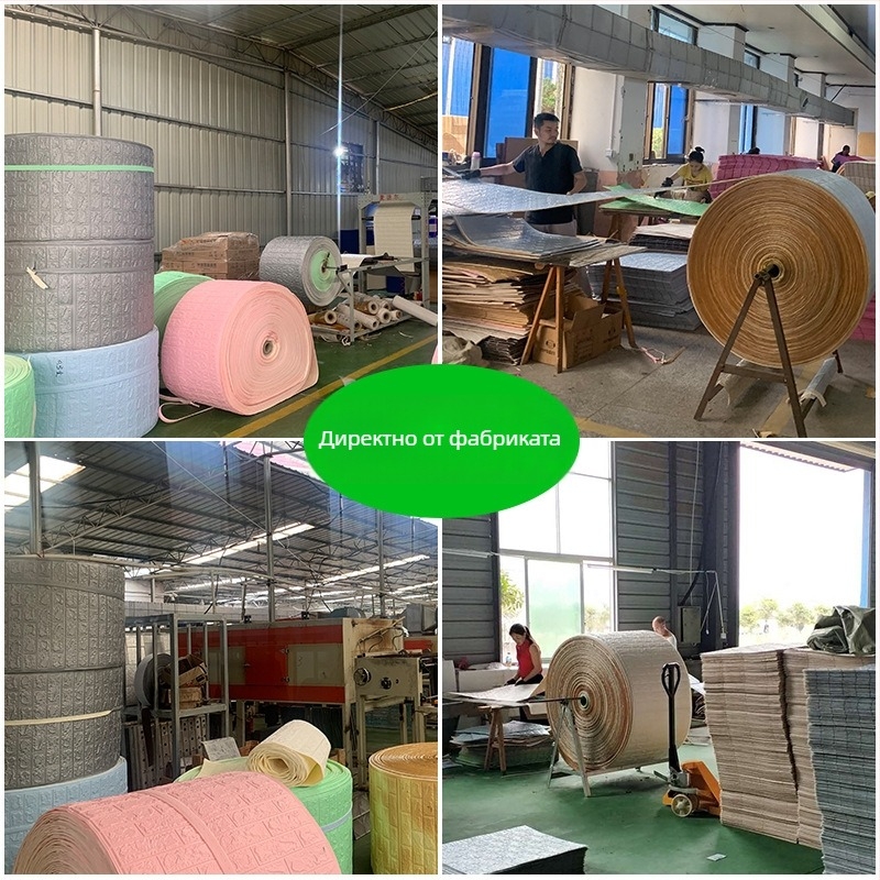 3D самозалепващ стенен стикер от пяна — водоустойчив, влагоустойчив, против замърсяване, звукоизолация, модел 29453