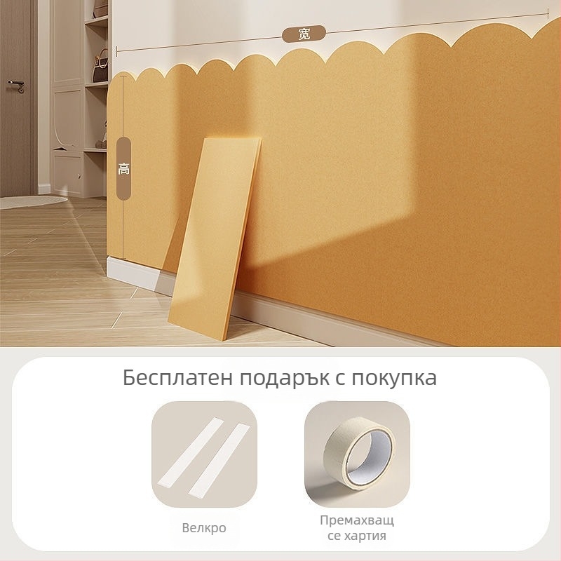 3D мек стенен панел за легло с лепило – декоративен стенен панел за спалня/кабинет, полиестер, едноцветен модел, китайски стил