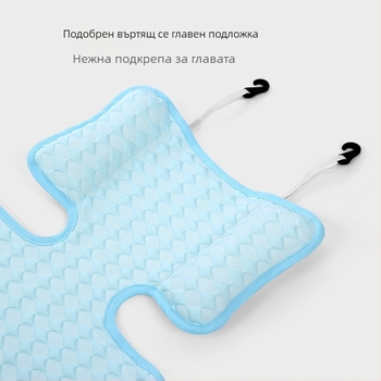 Подложка за седалка на детска количка, дишаща охлаждаща, за бебета 0–12 месеца, съвместима с петточков колан, универсална