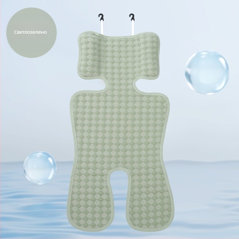 Подложка за седалка на детска количка, дишаща охлаждаща, за бебета 0–12 месеца, съвместима с петточков колан, универсална