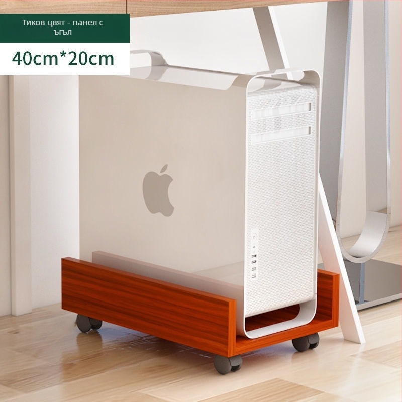 Преносим многоетажен стелаж за съхранение с колела — за грим и настолен компютър