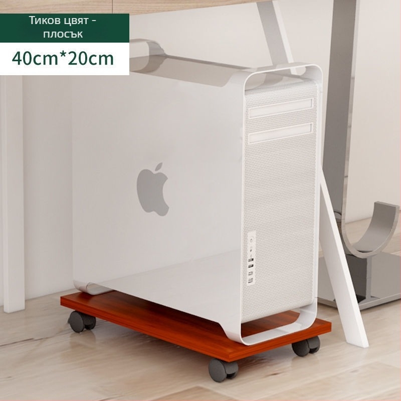 Преносим многоетажен стелаж за съхранение с колела — за грим и настолен компютър