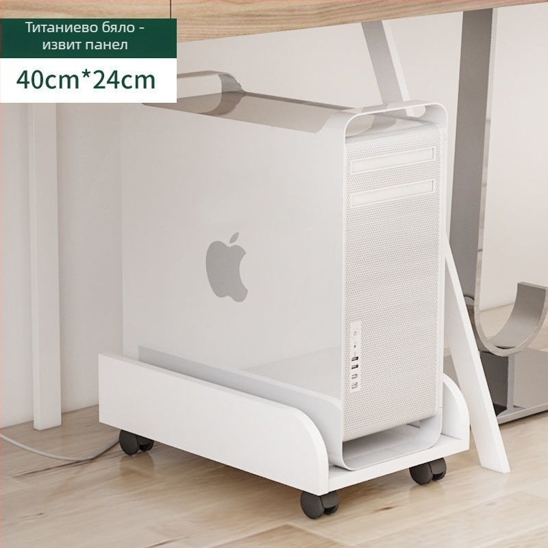 Преносим многоетажен стелаж за съхранение с колела — за грим и настолен компютър