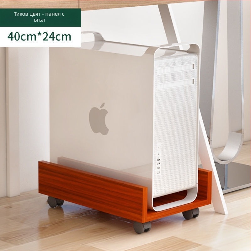 Преносим многоетажен стелаж за съхранение с колела — за грим и настолен компютър