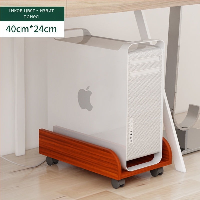 Преносим многоетажен стелаж за съхранение с колела — за грим и настолен компютър