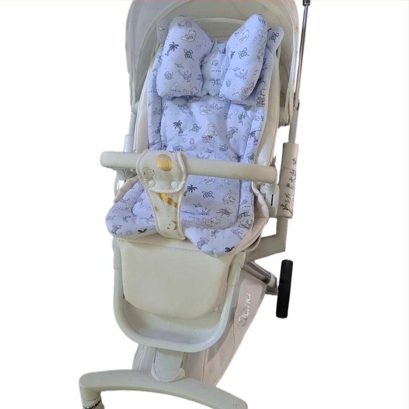 Възглавничка за седалка на детска количка от памук, дишаща и амортизираща за бебета и деца