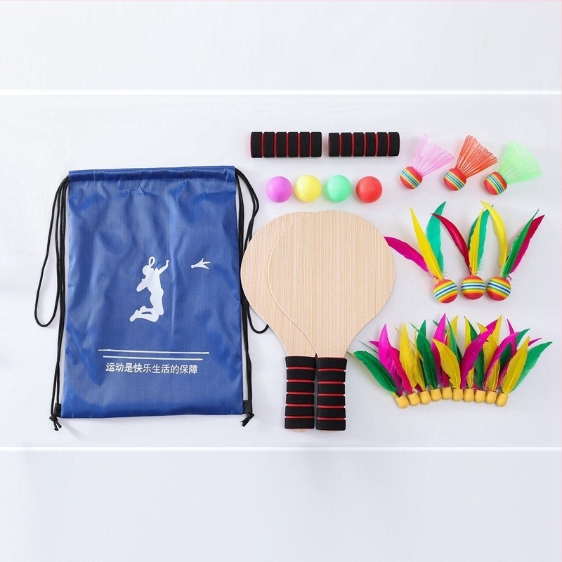 Ракетка за тенис на маса от масивно дъбово дърво, хоризонтален удар, печатано лого