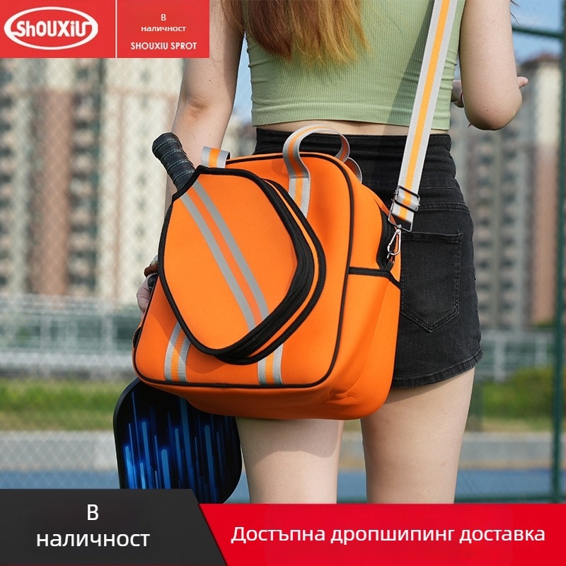 Портативна чанта за тенис и бадминтон със сухо/мокро разделение, голям капацитет, за спорт на открито