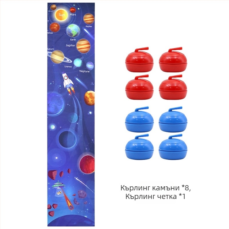 Настолна кърлинг игра за семейно събиране — двама играчи, съревнователна настолна игра, ABS материал