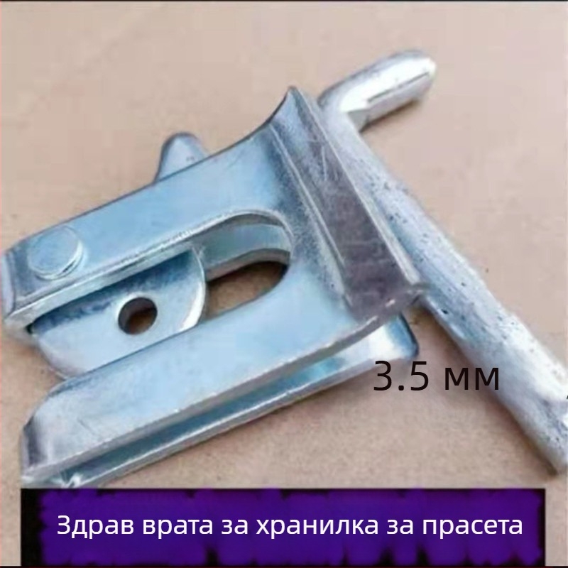 Врата за свинарник със автоматична заключалка и позициониращ ограничител за оградна клетка