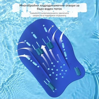 Whale лека ръчна плувна лопатка за възрастни — за свободен стил и батърфлай, корекция на техниката на плуване, PP материал