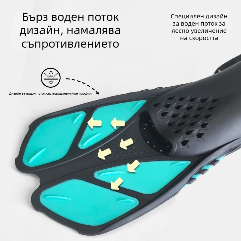 Плувни плавници за възрастни унисекс, къси, регулируеми, силиконови, издръжливи с висока еластичност. Марка: Ride Ship