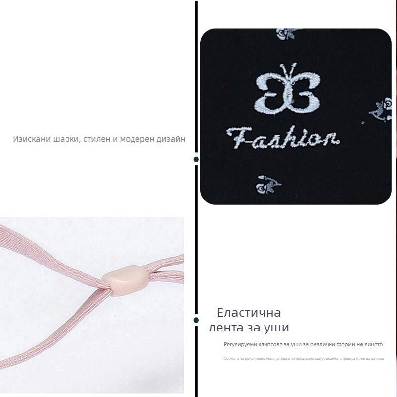 Женска 3D топла памучна маска за лице, пераща се, дишаща, за зимно-есенно каране на велосипед