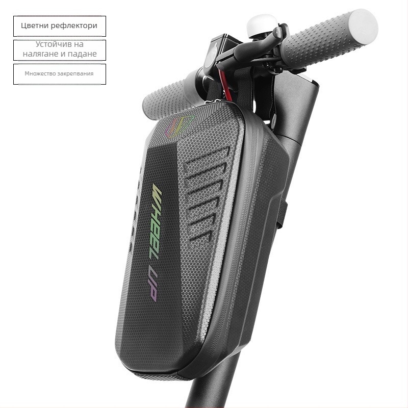 Чанта за кормило на велосипед, EVA материал, 3L капацитет, водоустойчива, лесно разглобяваща се, марка WHEEL UP