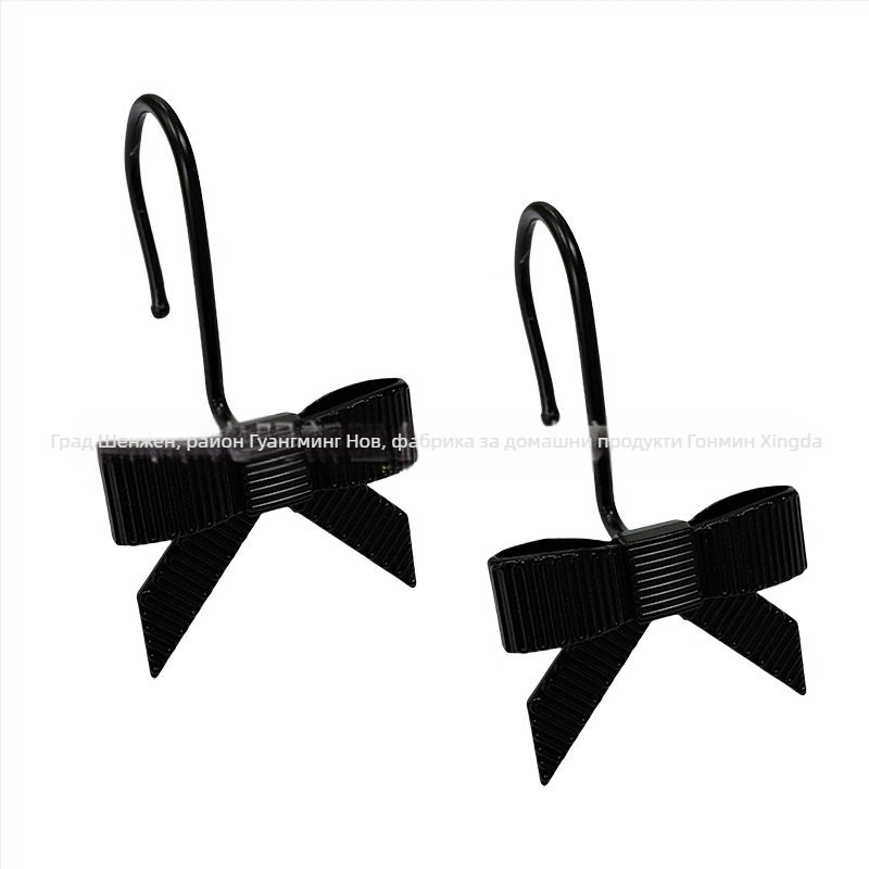 Закачалка за душ завеса от цинкова сплав, декоративна, единична кука Nordic стил, 12 броя