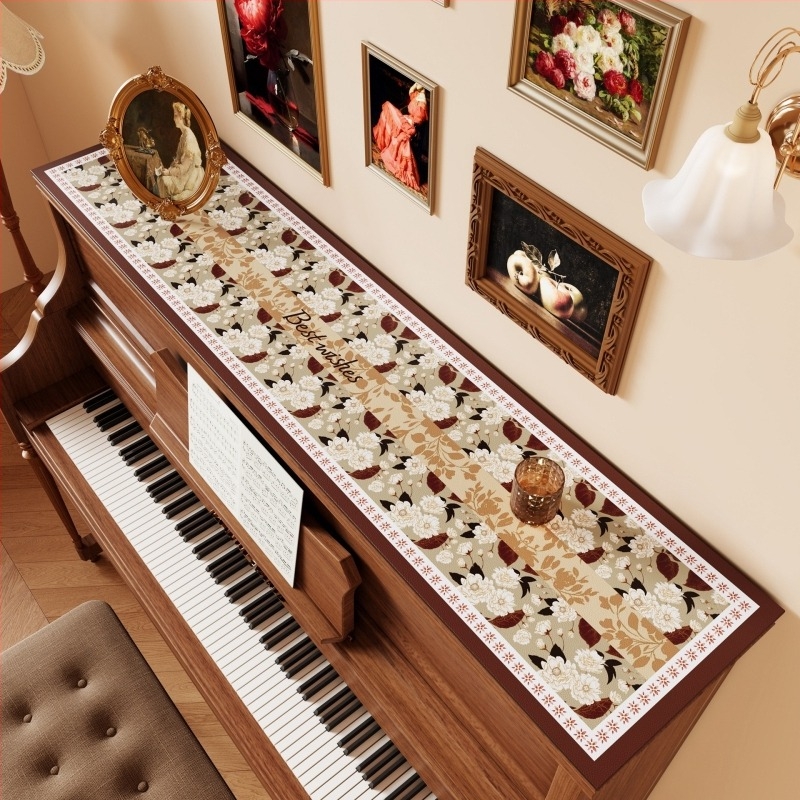 Пиано прахозащитно покривало в стил Американски среден век за електронна клавиатура — имитационна овча кожа, марка Excellent